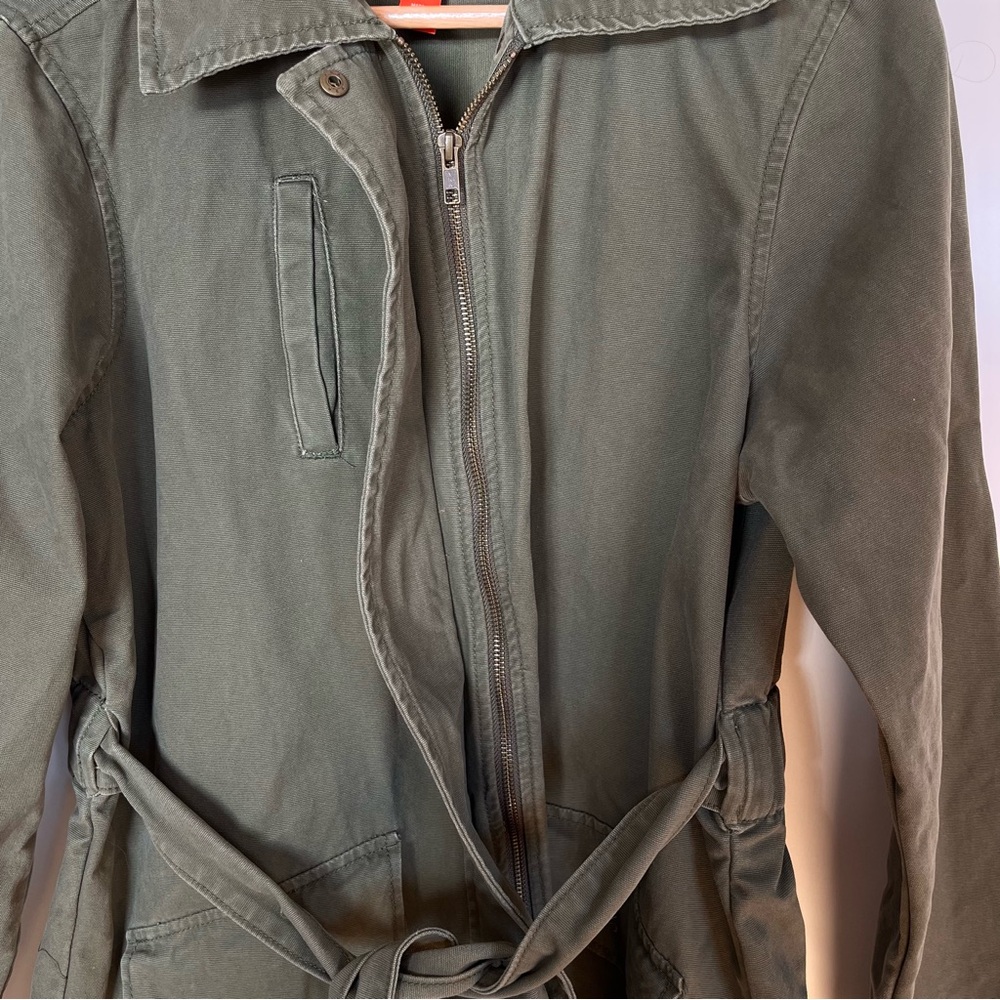 Joe Fresh Utility Jacket with Waist Tie – Women’s Small Olive Green Oversized - Picture 4 of 6